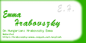 emma hrabovszky business card